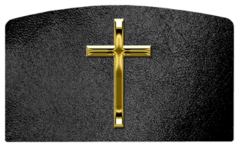 DACRO 510 GD SH BK Gold Single Cross Shimmer Black Background